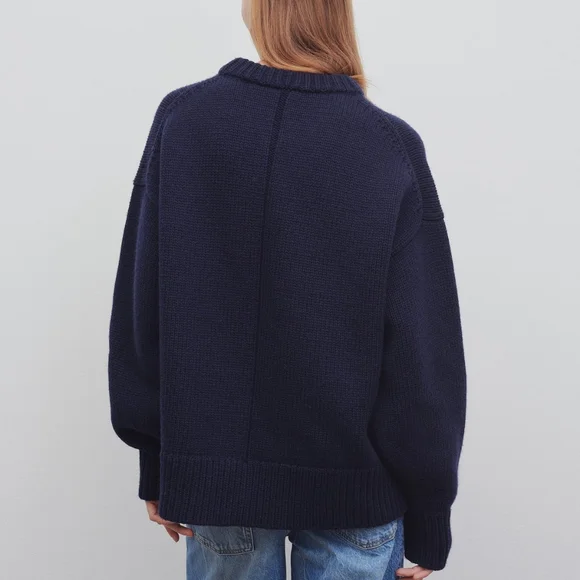 The Row Ophelia Sweater - Dark Navy XL - Wool & Cashmere - Picture 5 of 11